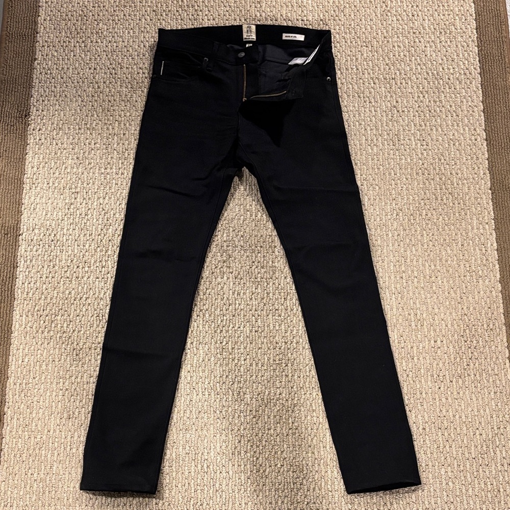 Hiroshi Kato Men's Black “Needle” Skinny Jeans - 31